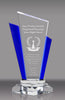 Crystal Marquee Award with Blue Uprights - 8.5 inch [CM123MQ]