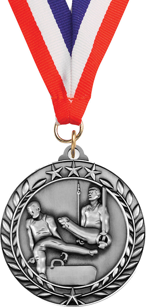Gymnastics Male Dimensional Medal- Silver [MSW2-GM-S]