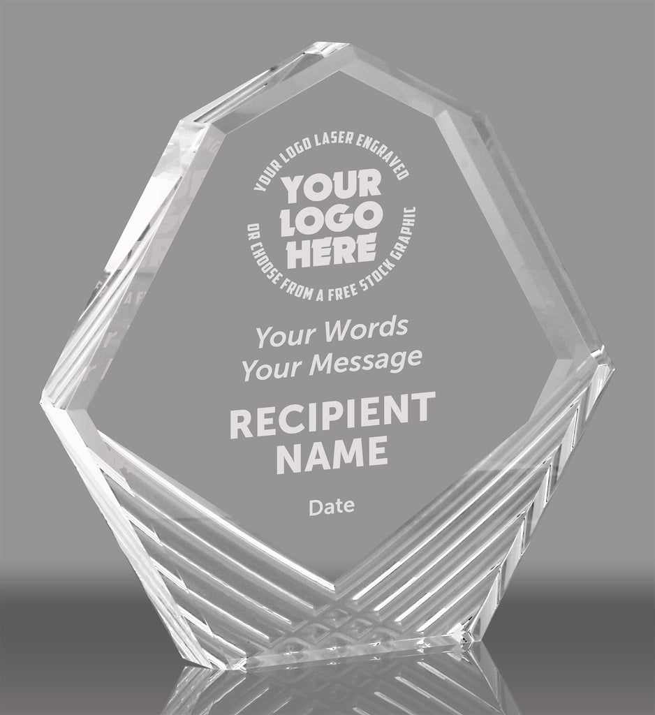 Diamond BB Acrylic Award - 9.25x9.5x1.25 [ARDIABB-LG]