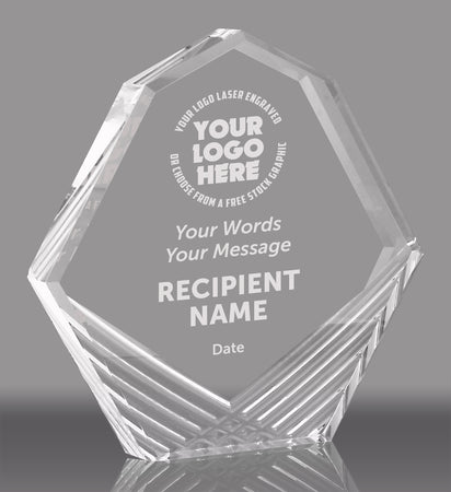 Diamond BB Acrylic Award - 9.25x9.5x1.25 [ARDIABB-LG]