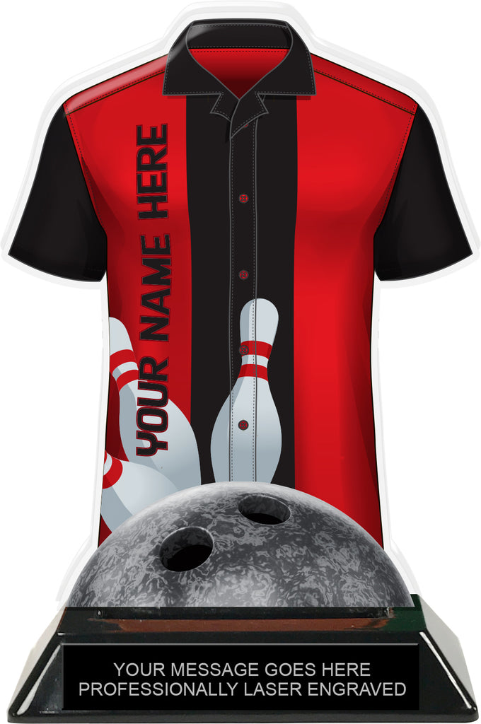 Bowling Shirt Colorix-T Acrylic Trophy- Red [TACR7-JSY-BW-RED-Q]