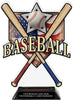 Baseball Home Plate Colorix Acrylic Trophy- 10 inch Wood Bats [TACR10-HP-BSW-Q]