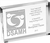1 inch Thick Horizontal Clear Acrylic Block - 6.5x4.5 inch [ACB6545H]