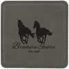 Gray Square Leatherette Coaster [CSTJSQ-378]