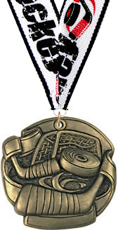 Hockey Sculpted 3D Medal [M25G-HK]