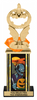 Halloween Zombie Diamond Riser Rectangle Column Trophy- 11 inch [TDRSQ11STK-ZMB]