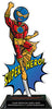 Bowling Male Super Hero Acrylic Trophy- 10 inch [TACR10-SH-BWLM-Q]
