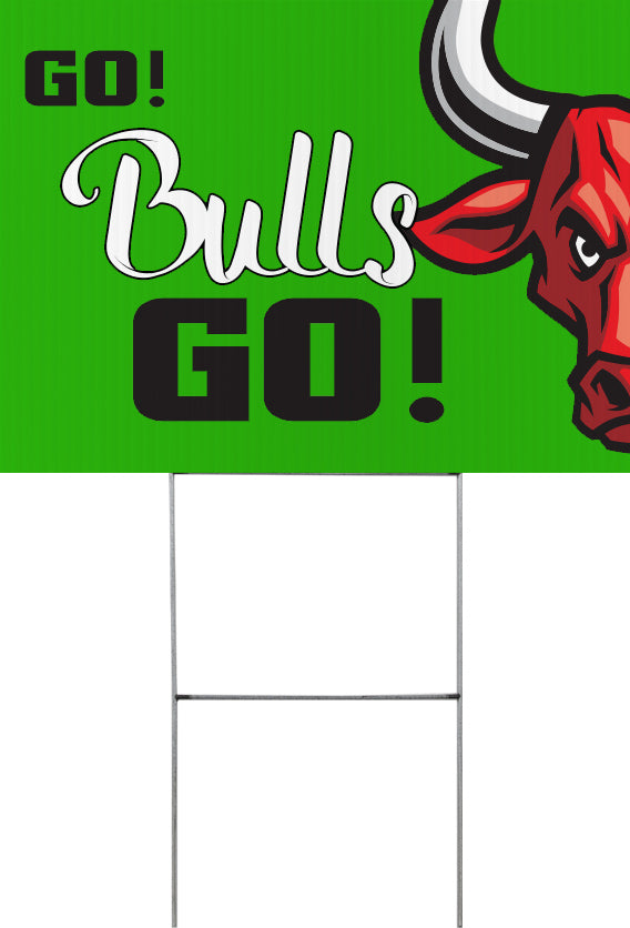 Bull Mascot Yard Sign - 24 x 18 inch [YS2418-MSCT-BULL]