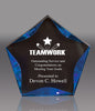 Acrylic Blue & Black Luminary Star - 6 inch [ALSB6BKB]