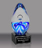 Blue Egg Shaped Art Glass Award 6.5