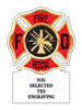 Firefighter Maltese Acrylic Award - 7 inch [ATFIR-7]