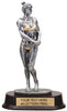 Body Building Pewter Finish Resin Trophy - Female [SGR1017BBF]
