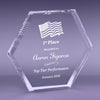 6 inch Multi Bevel Brilliance Hexagon Acrylic Award [ATMBHX-6-C]