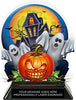 Halloween Pumpkin & Ghosts Colorix-T Acrylic Trophy - 6.25 inch [TACR6-HLWN-PMP-Q]