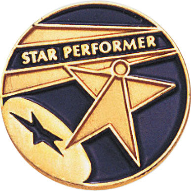Star Performer Enameled Round Pin [PCM-STR-368]