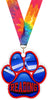 Reading Paw Acrylic Medal- 2.75 inch [MACR2-PAW-RD-Q]