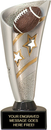 Football Banner Resin 3D Sport Trophy - 8.25 inch [RJBAN8-FB]