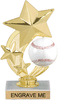 Baseball Shooting Star Spinning Trophy [TSSS6-BS]