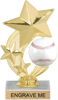 Baseball Shooting Star Spinning Trophy [TSSS6-BS]