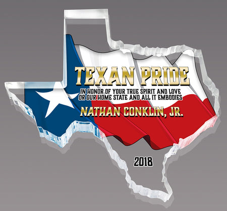 Texas Full Color Paperweight Acrylic Award - 4.25 inch [ASTT-TX-FC-Q]