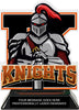 Knights Mascot Colorix-T Acrylic Trophy - 6.25 inch Orange [TACR6-MSCT-KNGT-ORG-Q]