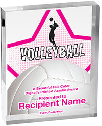 Volleyball Vibrix Acrylic Awards [3/4 inch thick]