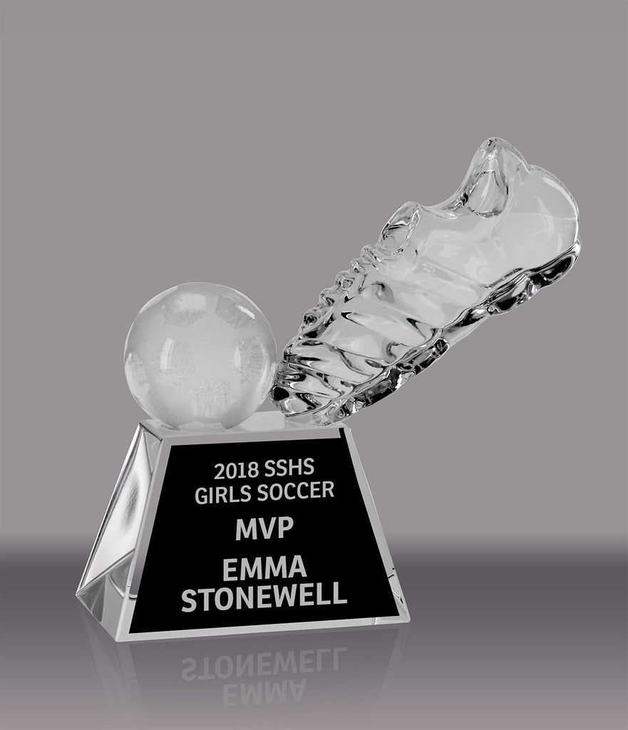 Crystal Optical Prism Soccer Award- 5.5 inch [CRSC5]
