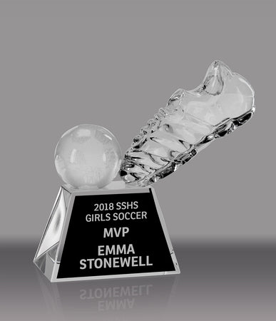 Crystal Optical Prism Soccer Award- 5.5 inch [CRSC5]
