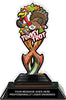 Turkey Trot Tribal Flames Colorix Acrylic Trophy - 7 inch [TACR7-TF-TRKTRT-Q]