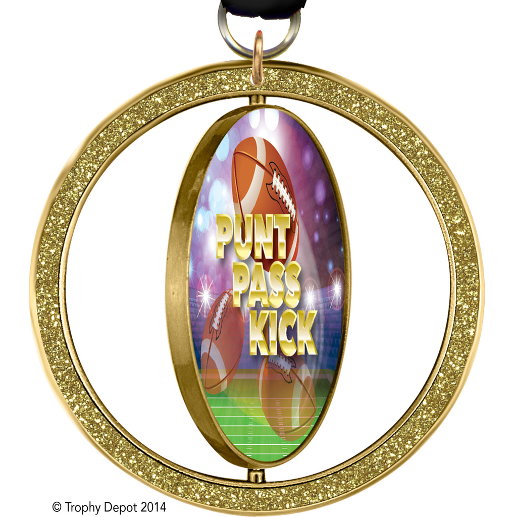 2.5" Exclusive Spinning Insert Glitter Medals [M2SPN]