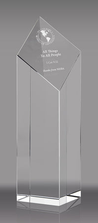 Diamond Fortress Crystal Award - 9 inch [CFDIAPL-9-X]