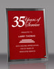 Red Silk Screened Glass Plaque [TD2713]