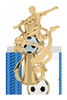 Soccer Sport Color Riser Two-Post Trophy [T2PCSR30-SC]