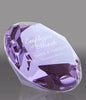 Amethyst Crystal Diamond Paperweight - 3.15 inch [CTDIA-SM-VPSB-X]