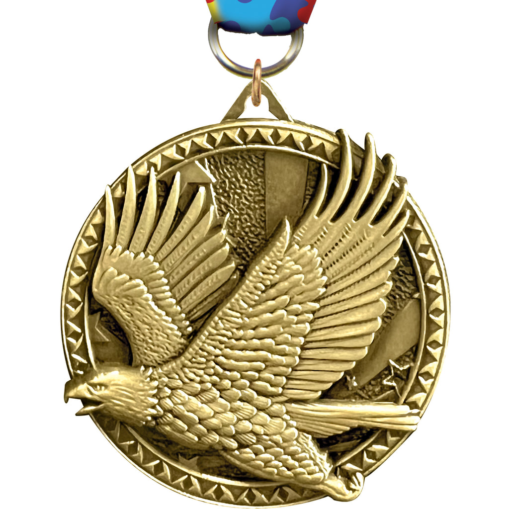 2" Eagle in Flight Ultra-Impact 3-D Medal [MDTD2-FEG]