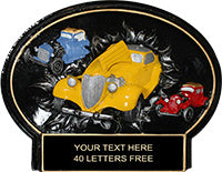 Custom Car Car Burst Thru Oval [BT7-HTRD]