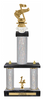 Two-Post Diamond Riser Trophy w/ Rectangle/Oval Center Column [TFDR21]