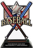 Baseball Homeplate Colorix Acrylic Trophy- 7 inch Aluminum Bats [TACR7-HP-BSA-Q]