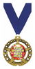 Custom Jumbo Star Round Insert Medal [MXS723]