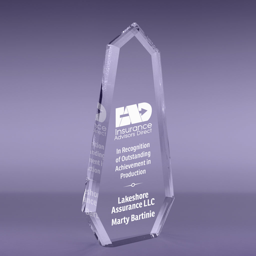 10 inch Multi Bevel Brilliance Peak Acrylic Award [ATMBPK-10-C]