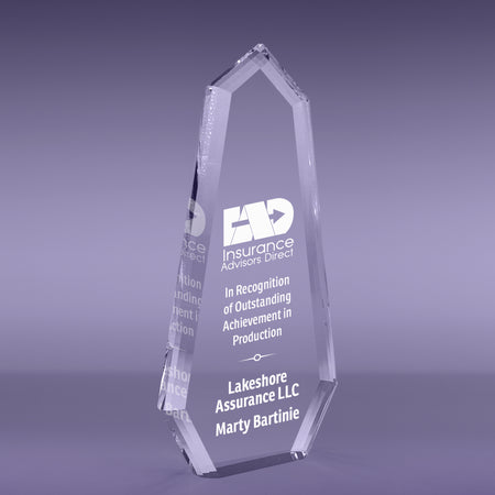 10 inch Multi Bevel Brilliance Peak Acrylic Award [ATMBPK-10-C]