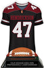 Football Jersey Colorix-T Acrylic Trophy- Maroon [TACR7-JSY-FB-MRN-Q]