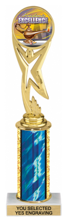 Star Victory Color Insert Trophy w/ Column [Ti10-J56]