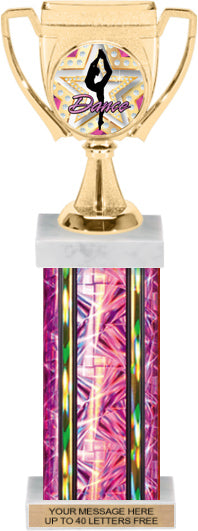 Rectangle/Oval Column Double Marble Insert Trophies