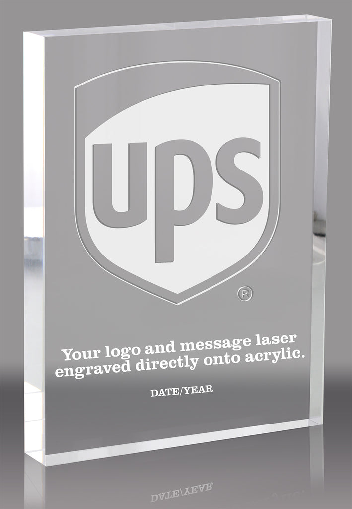 1 inch Thick Vertical Clear Acrylic Block [ACB68V]