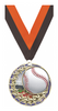 Baseball Blasting Stars Medal - 2.25 inch [MSSB2-BS]