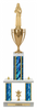 Two-Post Trophy w/ Rectangle/Oval Center Column w/ Cup [T3MC34]