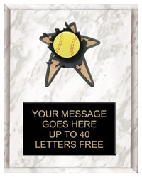 Softball Spring Loaded Plaque [PRBI810-SB]