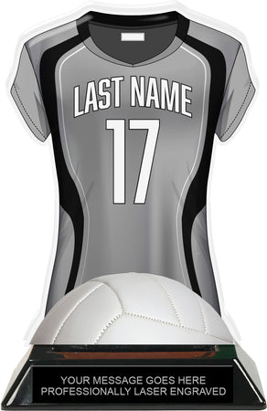 Volleyball Jersey Colorix-T Acrylic Trophy- Gray [TACR7-JSY-VB-GRY-Q]