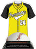 Baseball Jersey Colorix-T Acrylic Trophy - Yellow [TACR7-JSY-BS-YLW-Q]